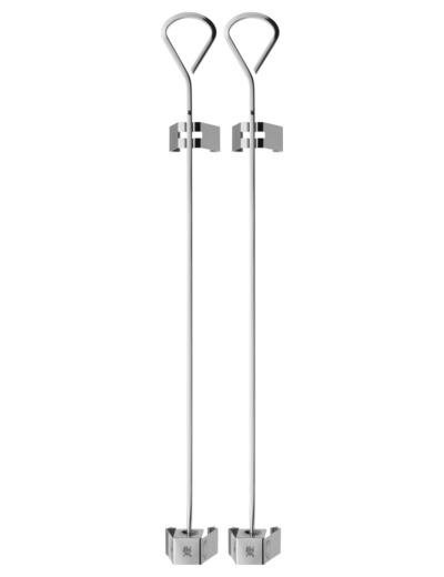 Grandes brochettes pour barbecue lot de 2 pièces avec pinces