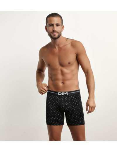 Boxer homme en coton modal à motif logomania Noir Dim Icons Essentiel