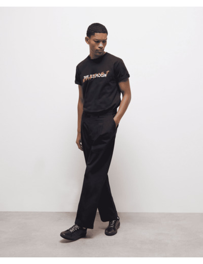 Pantalon Seul A Pinces Et Revers black