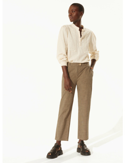 Pantalon droit fauve