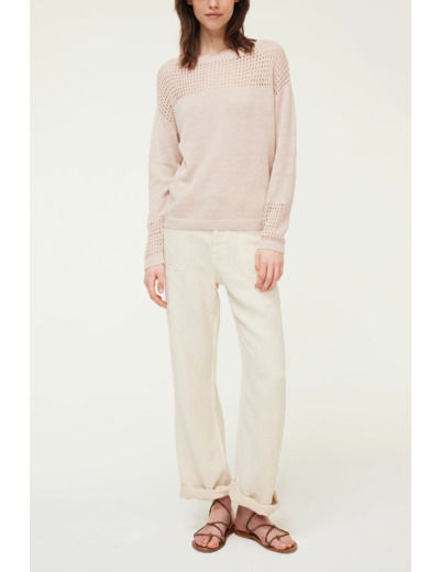 Pull col rond en lin - LISIE