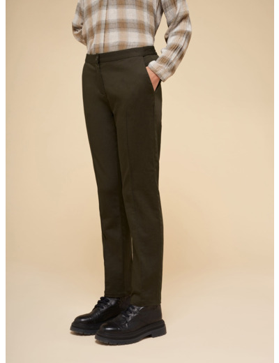 Pantalon droit kaki