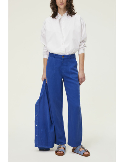 Pantalon large en lin mélangé - CHADE