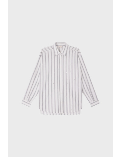 Chemise à rayures et strass - BENOITE