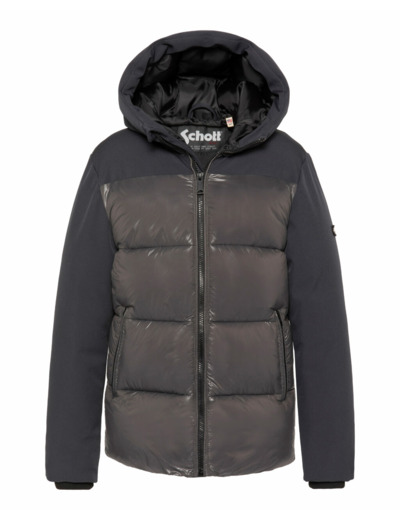 Blouson enfant bi-matière à capuche MONTEREYB SCHOTT