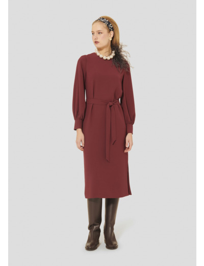 Robe Rossini Bordeaux en Polyester
