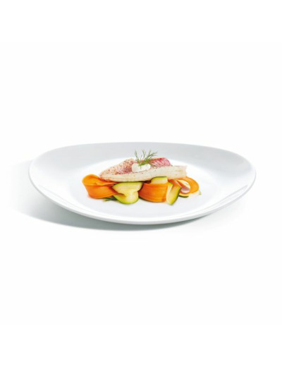 6 assiettes à steak 30cm blanc Friends'time