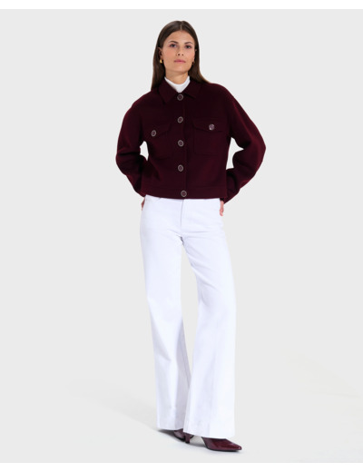 Veste Melania Bordeaux en Laine