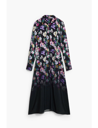 Robe À Manches Longues En Tissu – Femme