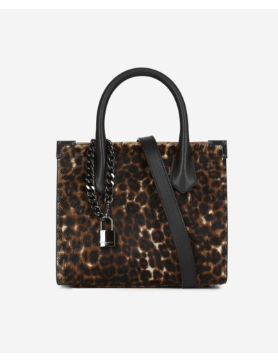 Sac Ming En Cuir Poulain Leopard
