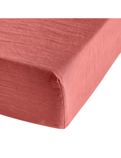 Drap housse Brunelle - Terracotta