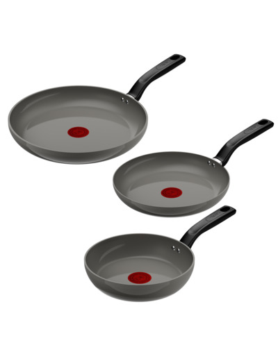 Change Set 3pcs, Frying Pan 20/24/28 cm, Ceramic Non-Stick Coating, Recycled Body