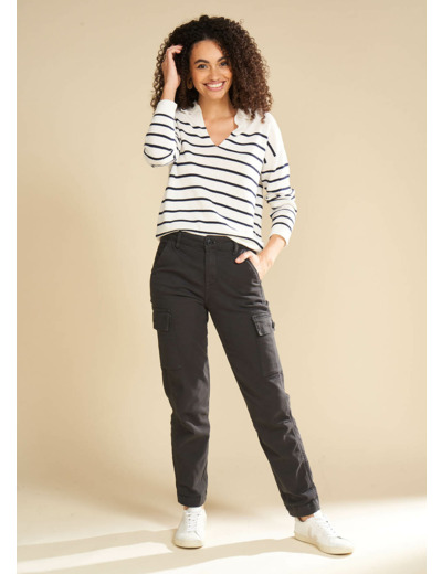 Pantalon cargo taille haute