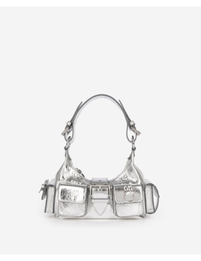 Sac Amelia Small En Cuir silver