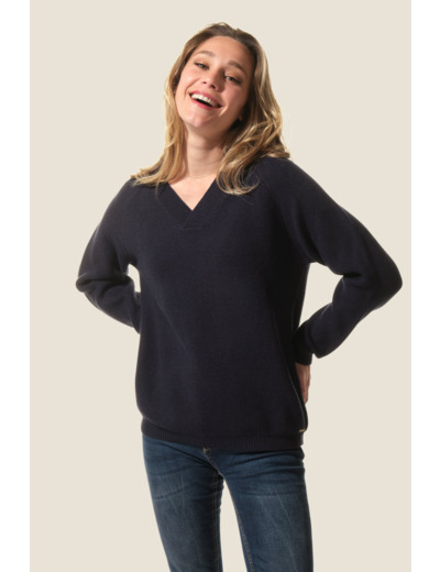 Pull femme col V Mariande