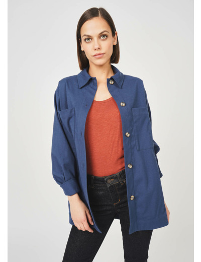 Surchemise courte à manches longues