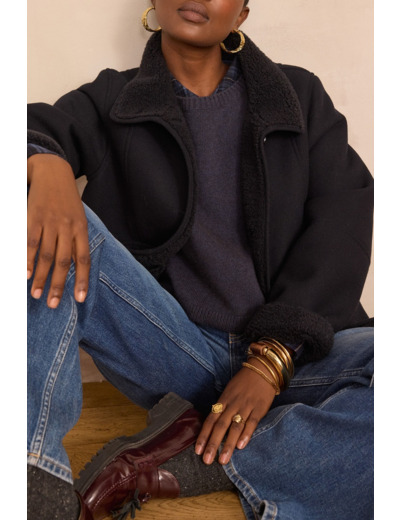 Manteau DEBBIE effet moutonné