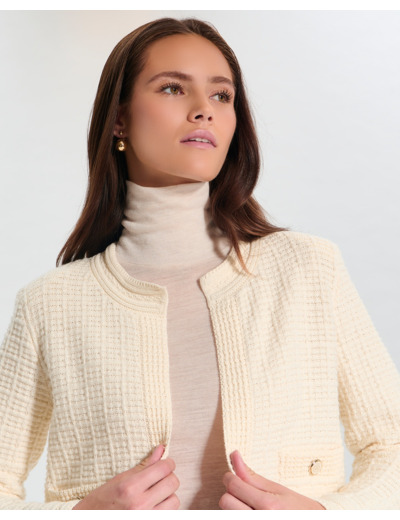 Gilet Glade Ecru en Laine