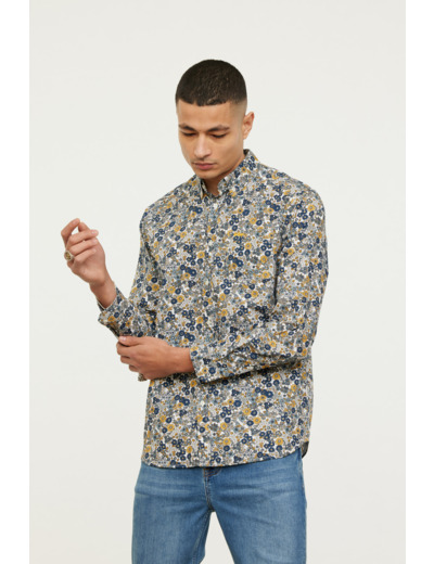 Chemise allover avec poche et broderie poitrine