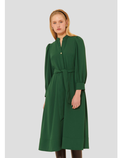 Robe Rivoltina Vert en Polyester