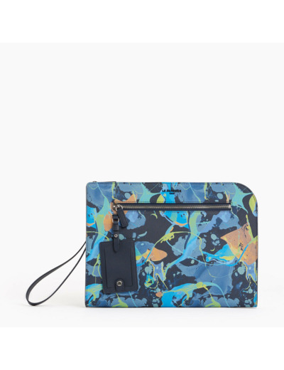 Pochette 13 Emile en cuir signature T