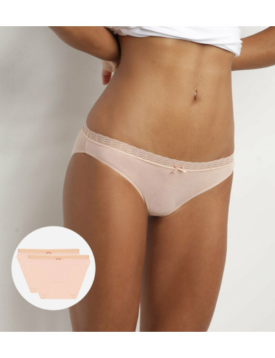 Lot de 2 culottes pour Femme Roses DIM Fashion