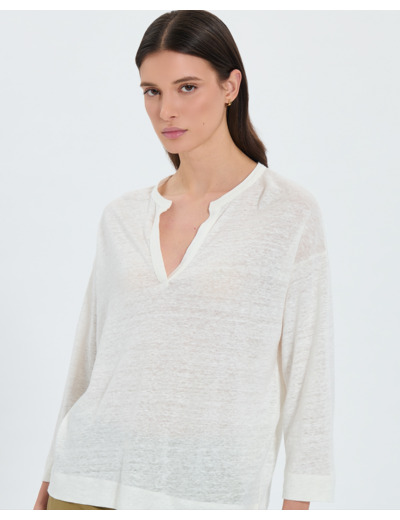 Top manches 3/4 écru