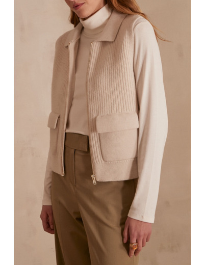 Gilet sans manches en laine SIMON