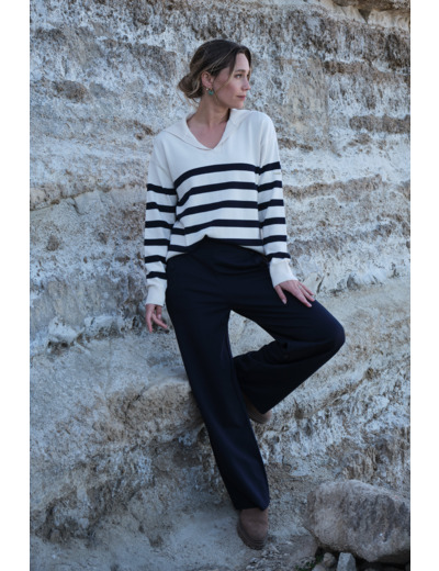 Pull femme avec col Vareuse Laurene