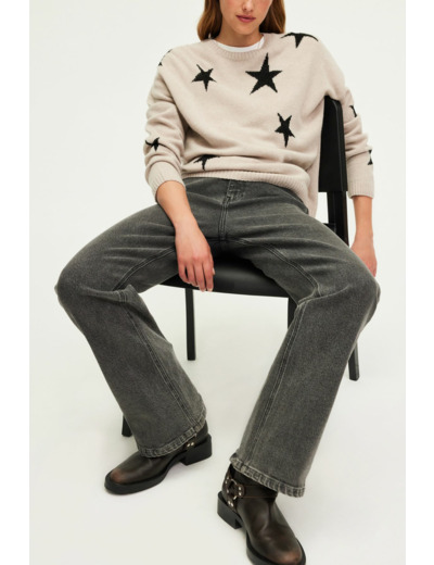 Pull col rond à étoiles - JESSALYNN
