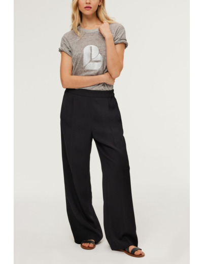 T-shirt en lin logo lurex - MELINE