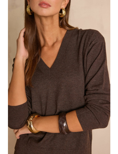 Pull col V BOB en laine