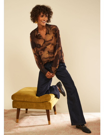 Chemise oversize imprimée