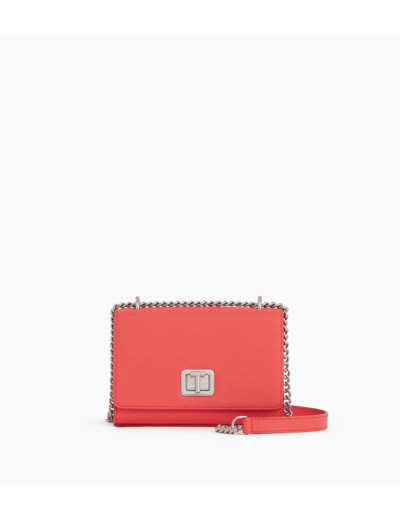 Petit sac bandoulière Eva en cuir grain caviar