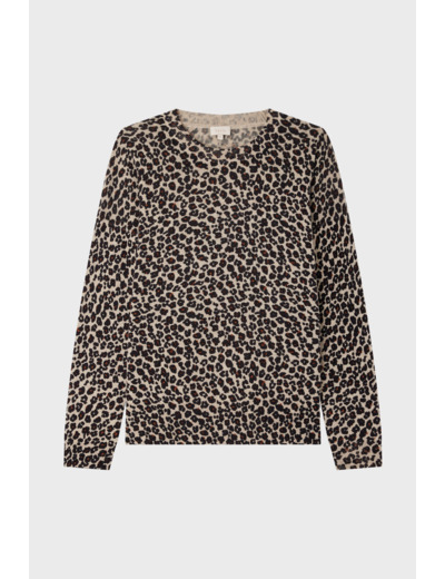 Pull col rond léopard - JACQUEMINE