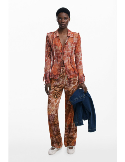 Pantalon Long En Tissu – Femme