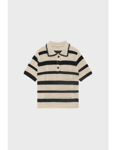 Polo en crochet rayé - JILANI