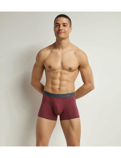 Boxer homme en coton stretch Rubis à pois Dim Fancy