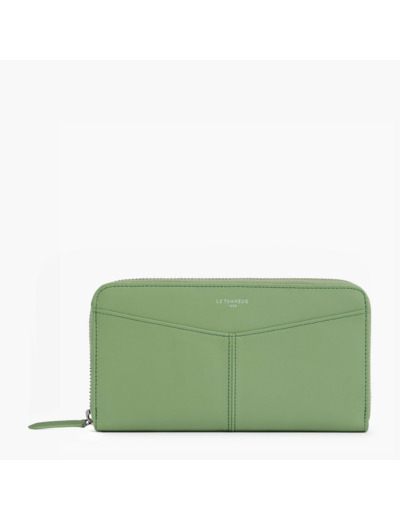 Compagnon zippé Charlotte en cuir lisse