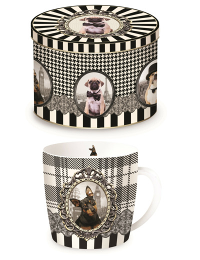 BAROCCO DOGS Mug 35cl/boîte métal vers.B
