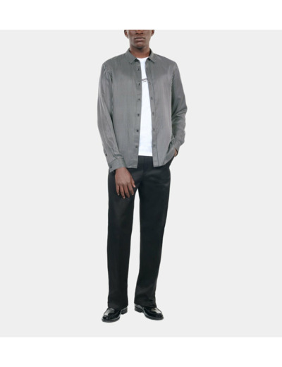 Chemise À Rayures Noires Et Blanches black white