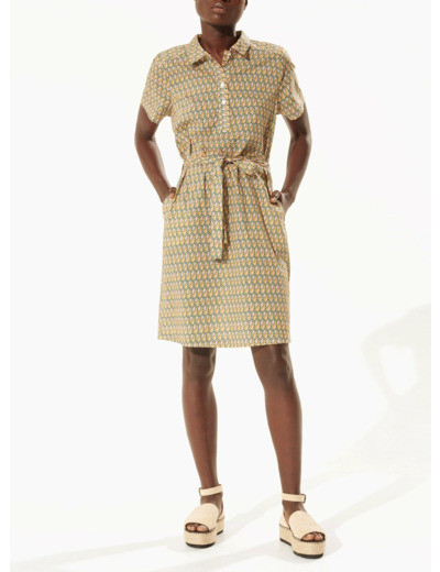 Robe rose / moutarde