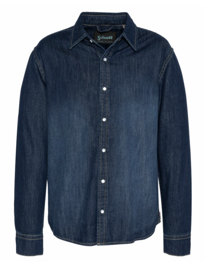 Chemise en denim à manches longues SCHOTT SHTULSAX