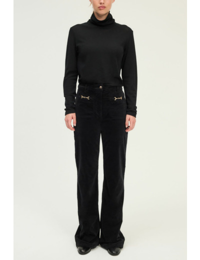 Pantalon flare en velours à mors - CHRYS