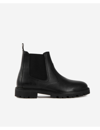 Bottines Chelsea En Cuir Noir black