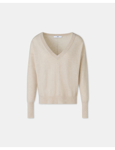 Pull Pucci Beige Chiné en Cachemire