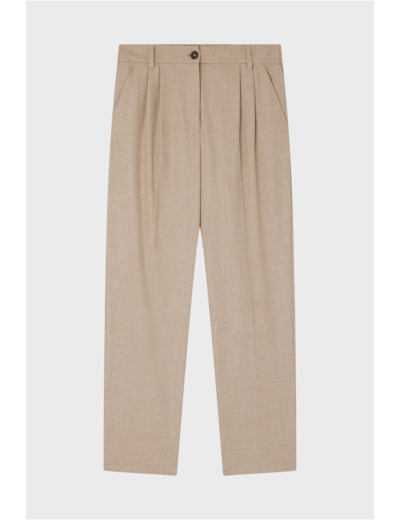 Pantalon en flanelle sable - NAVA