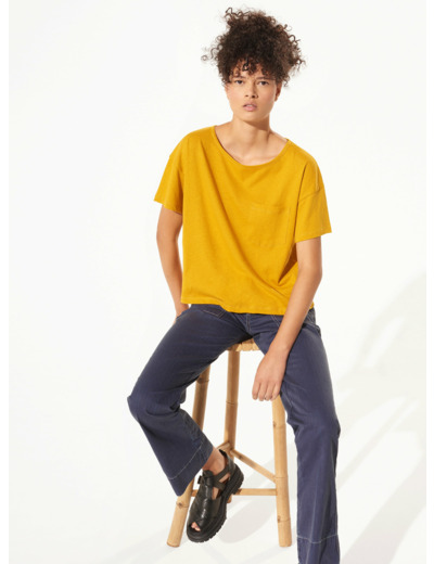T-shirt ocre jaune