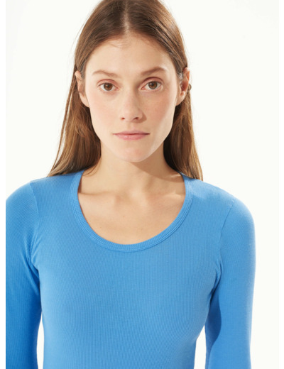 T-shirt nacre bleu