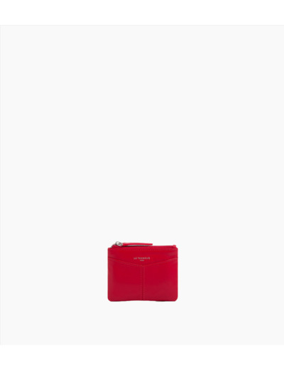 Porte monnaie zippé Charlotte en cuir lisse